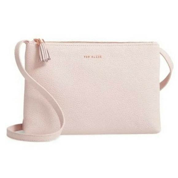 Ted Baker London Handbags - Ted Baker Ballet Pink and Rose Gold Maceyy Tassel Crossbody Bag